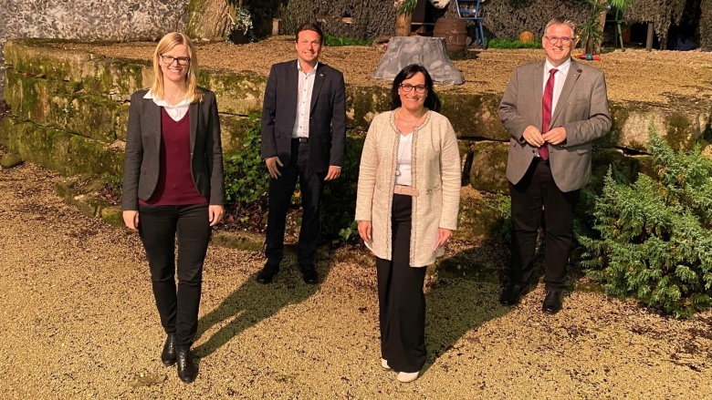 v.l. Valérie Neumann, Manuel Hailfinger MdL, Ann-Cathrin Müller, Michael Donth MdB v.l. Valérie Neumann, Manuel Hailfinger MdL, Ann-Cathrin Müller, Michael Donth MdB