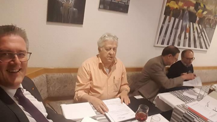 v.l.n.r.  Michael Donth, MdB. Claus Dollinger, Vorsitzender, Alois Haug, stv. Vorsitzender u. Schriftführer, Dietmar Bez, Beisitzer