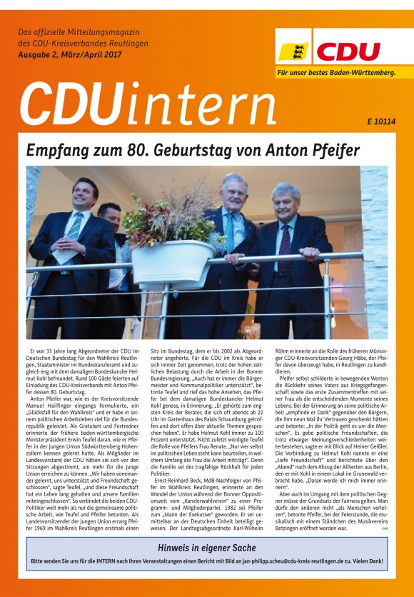 CDU Intern - Ausgabe 2 / 2017